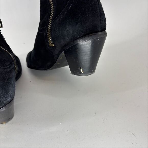 Sam Edelman Louie Black Suede Fringe Ankle Boots western women’s 8 - Picture 7 of 13